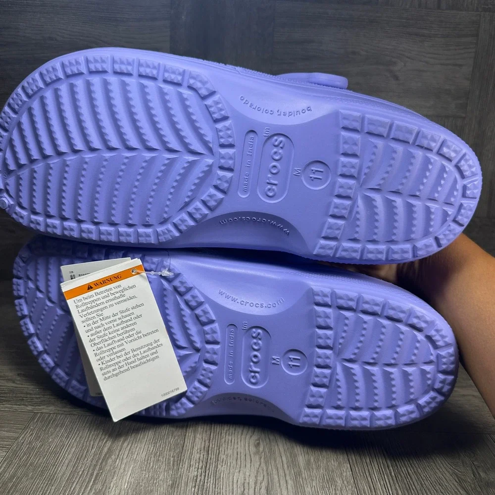 Crocs Baya Clog Mens 11 Purple Moon Jelly Slip On Comfort NEW